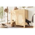 thumbnail image 3 of Hidden Cat Litter Box Furniture Enclosure with Scratching Board Doors and Storage Drawer for Indoor Cats Washroom Cat House, 3 of 4