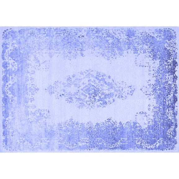 Ahgly Company Indoor Rectangle Persian Blue Traditional Area Rugs, 5' x 7'