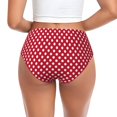 thumbnail image 3 of Womens Underwear polka dots dark red Cuteness No Show Seamless Underwear for Women, Soft Stretch Women's Panties, Hipster Ladies Panties Bikini Underwear Briefs, 3 of 6