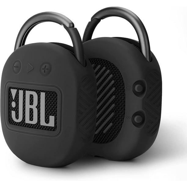 YINKE Case for JBL Clip 4 Portable Speaker with Bluetooth Silicone Skin Cover Protective Carrying Travel Storage Bag Black