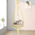 thumbnail image 2 of Cat Hammock Bed Hand Woven Bohemian Hanging Basket with Included Mounting Kit for Indoor Use, 2 of 5