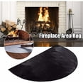 thumbnail image 2 of Heat Resistant Non-slip Surface Wide Application Indoor Outdoor Rug, Fireproof Mat Made in USA for Kitchen Fireplace Protection, 122 X 76 Cm, Black, 2 of 5
