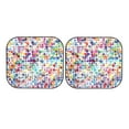 thumbnail image 7 of Bingfone Colorful Watercolor Dots Print 2-Piece Sun Shade Front Windshield - Foldable Car Front Window Sunshades For Most Sedans Suv Truck - Medium, 7 of 7
