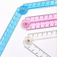 thumbnail image 3 of Trendy Tool Kit for Home, Folding Ruler Clear Ruler Soft Ruler for School Teacher Learning (Blue Red Transparent), 3 of 6