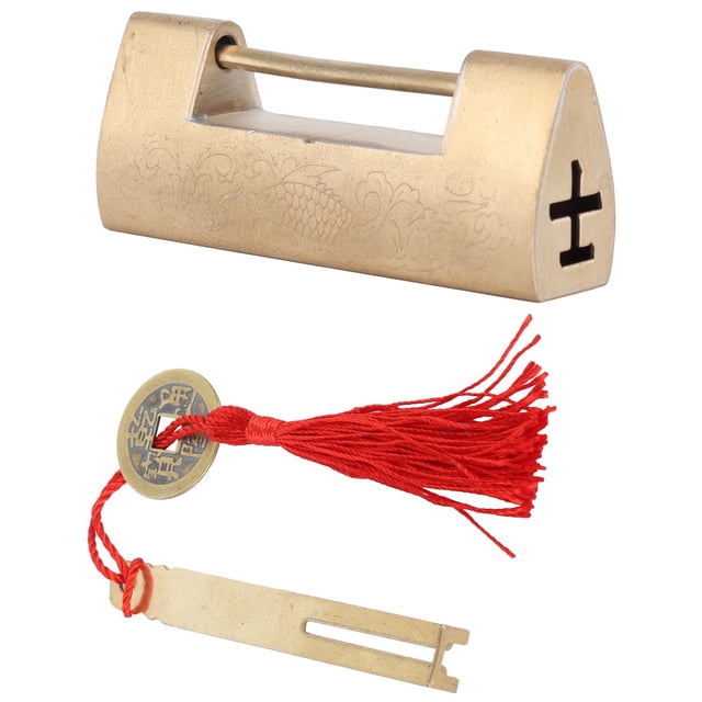 Antique , Retro Gift Box Lock Brass Exquisite Workmanship Durable for Drawer for Cabinet Door