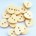 thumbnail image 3 of Naierhg 100Pcs 2 Holes Heart Shaped Rustic Wooden Buttons for Sewing Crafts Scrapbooking A, 3 of 6