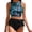 Multicolor, variant on Women 2 Piece Bikini Set Crew Neck Sleeveless Cropped Halter Side Bow Trunks Stretchy Modest Bathing Suit (S, Multicolor)