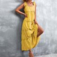 thumbnail image 6 of AOOCHASLIY Clothes Trendy Women Dress Summer Classic Casual Round Neck Sleeveless Vacation Beach Bandag Long Dress, 6 of 7