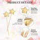 thumbnail image 3 of Uxcell Toppers de Cupcake en Forma de Estrella Mini Palitos de Cupcake para Bodas, Compromisos y Fiestas de Cumpleaños (60 Pack, Oro/Plata), 3 of 7