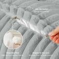 thumbnail image 5 of Z-Hom King Headboard Pillow with 2 Neck Roll Pillows, Faux Fur Triangle Wedge Large Backrest Pillows for Bed Dorm Sofa with Removable Cover & Side Pockets(Gray, 76"x20"x8"), 5 of 9
