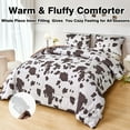 PERFEMET Cow Print Comforter Set Queen Size 3 Pcs Cow Print Bedding Set for Girls Women