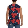 thumbnail image 4 of Daiia Rose Flower Printed Men's Tank Tops,Casual Soft Sleeveless Gym Muscle Shirts Bodybuilding Tee-X-Large, 4 of 8