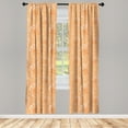 thumbnail image 3 of Ambesonne Boho Curtains, Feathers, Pair of 28"x84", Pale Orange White, 3 of 5