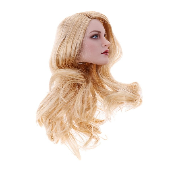 1/6 Mujeres Belleza Cabeza Modelo De Escultura De Pelo De Oro '' s UNA Sunnimix Escultura de cabeza de cabello femenino