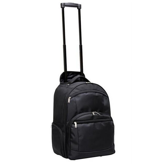 Preferred Nation Unisex Rolling Backpack, Black