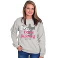 thumbnail image 4 of Joy Peace Believing Religious Sweatshirt for Men or Women Brisco Brands S, 4 of 6