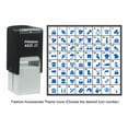 thumbnail image 2 of Printtoo Personalized Fashion Accessories Icons Rubber Stamp Self Inking Stamper 24 mm-Blue, 2 of 7