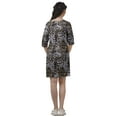 thumbnail image 6 of Moomaya Party Dress For Women Scoop Neck Moss Georgette 3/4 Sleeve Tunic Dress, 6 of 6