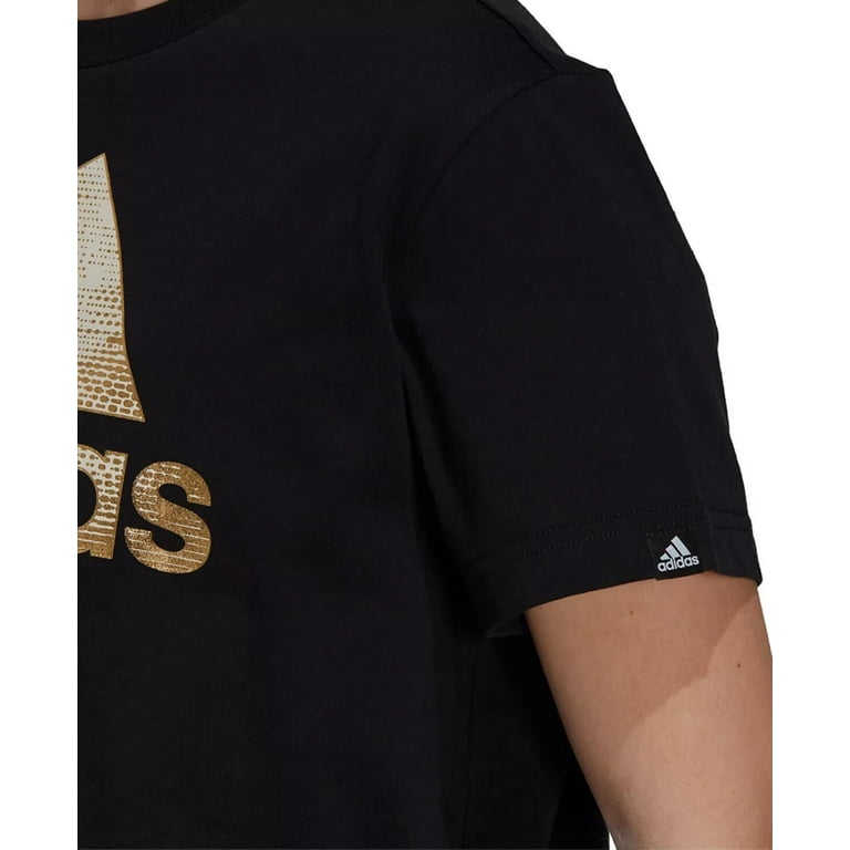 Accepteret Huddle kort adidas Women's Cotton Metallic Logo T-Shirt Black Size L - Walmart.com