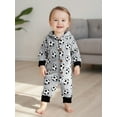 thumbnail image 4 of Miaouyo Infant Baby Boy Girl Winter Romper 0 3 6 9 12 Months Cute Animal Pattern Long Sleeve Hooded Warm Jumpsuit, 4 of 9
