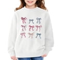 thumbnail image 2 of NAISIBABY Girls' Sweatshirts,Round Neck Fleece-Lined Thickened Long-Sleeve Pullover Sweatshirt White Size 12, 2 of 5
