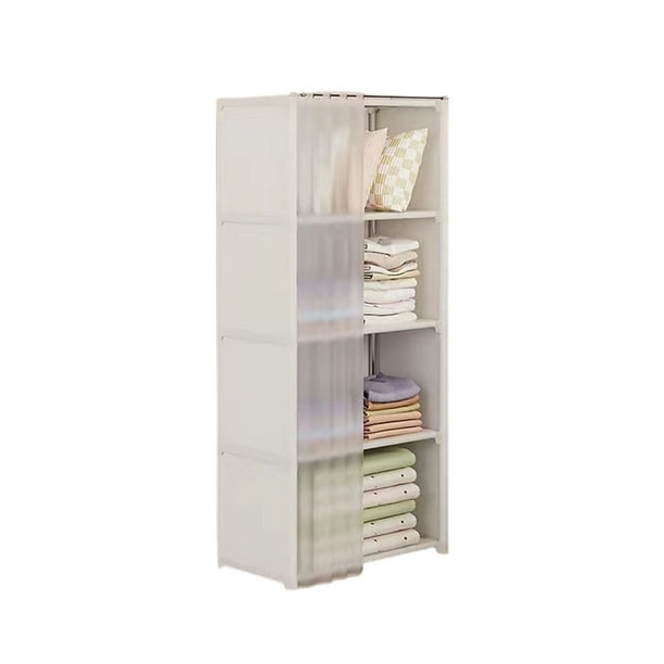 Hogar y jardín, Ganchos/Perchas/Soportes, Armario de almacenamiento de ropa de varios niveles con estantería, Estantería de almacenamiento
