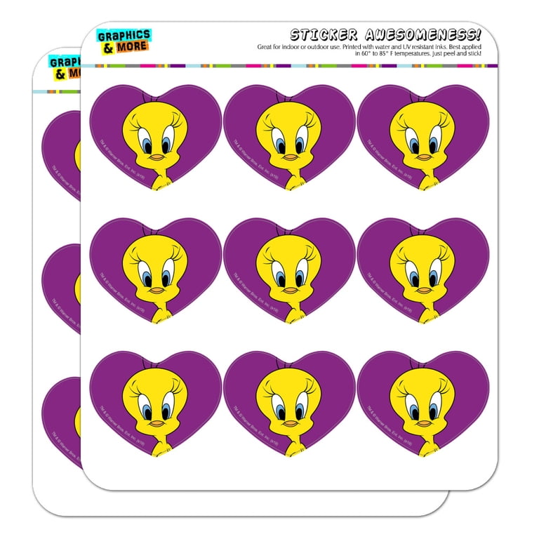 looney-tunes-tweety-bird-heart-shaped-planner-calendar-scrapbook-craft-stickers-walmart-com