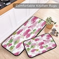 thumbnail image 6 of Kitchen Floor Mat 2 Sets Carpet Floor Mat Kitchen Mat Bathroom Mat Living Room Mat Bedroom Mat Absorbent Delicate Fabric No Ball Colorful Watercolor Roses, 6 of 7