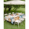 thumbnail image 3 of Outdoor Tablecloth with Umbrella Hole and Zipper, Orange Blue Fall Rectangle Table Cloth 52x70 Inch Waterproof Tablecloth, Thanksgiving Pumpkins Harvest Botanical Picnic Table Cover for Patio Camping, 3 of 7