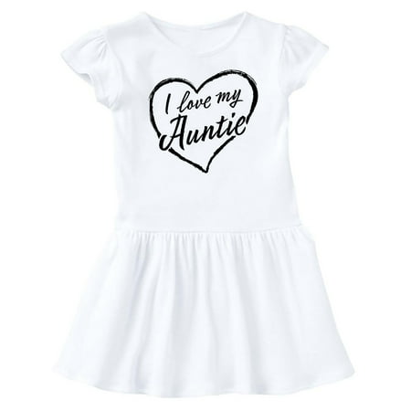 

Inktastic I Love My Auntie in Black Chalk Heart Gift Baby Girl Dress