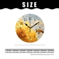 thumbnail image 2 of ATEDEANEI 12" Wall Clock Battery Operated Silent Non Ticking Sunflower Bee Spring Flower Lovely Pattern, 2 of 5