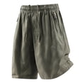 thumbnail image 4 of Big & Tall Summer Shorts for Men Casual Straight Elastic Waist Drawstring Loose Cargo Short with Zipper Pockets (3XL, Army Green), 4 of 9