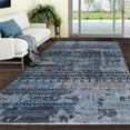 thumbnail image 2 of Allstar Living Room Area Rug with Faded Symbol design in Blue, 2 of 8
