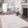 thumbnail image 2 of Pasargad Home Modern 107" x 146" Bamboo Silk Area Rug in Silver/Ivory, 2 of 6