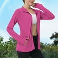 thumbnail image 2 of XFLWAM Womens Sun Protection Jacket Hoodie UPF 50+ Long Sleeve Zip Up Sun Shirt Clothing Lightweight Outdoor Athletic Jacket Hot Pink XXL, 2 of 8