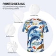 thumbnail image 5 of Fotbe Marine Animals Baseball Jersey Shirt for Men and Women, Casual Short Sleeves Button Down T-Shirt-XX-Large, 5 of 9