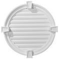 thumbnail image 1 of Ekena Millwork GVRO24FK 24 Po. L x 24 Po. H x 2,12 Po. P Architectural Accents - Évent Rond avec Keystones - Fonctionnel, 1 of 1