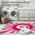 thumbnail image 5 of ODIKA 3'x5' Machine Washable Non-Slip Area Rug, Sunburst Radial Swirl Captivating Gradient High Traffic Rug, Pink, 591361, 5 of 5