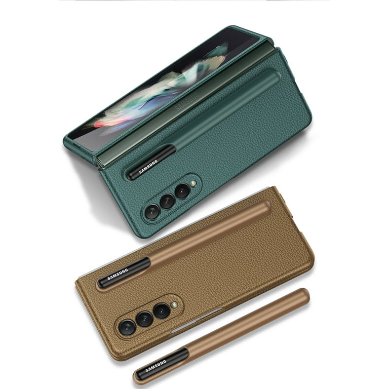 Leather Case for Samsung Galaxy Z Fold 3 with S Pen Holder Ultra
