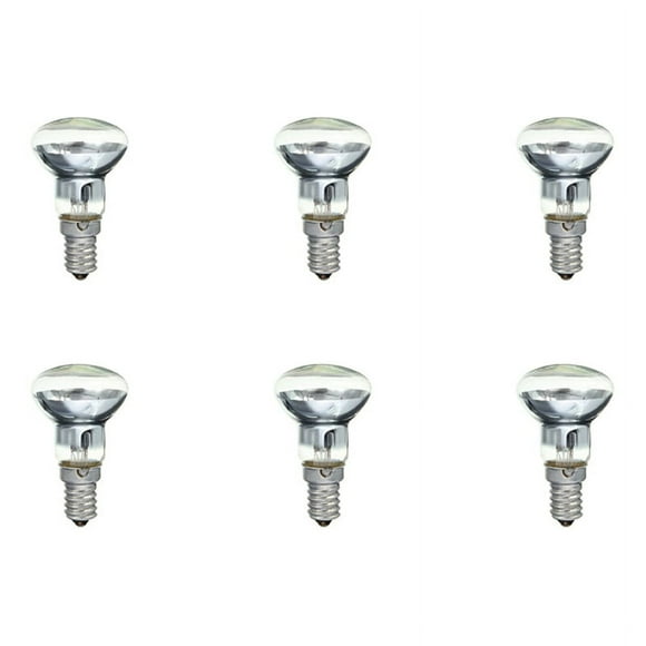 Replacement Lava Lamp E14 R39 30W Spotlight Screw in Light Bulb Clear Reflector Spot Light Bulbs Lava Incandescent 6Pcs