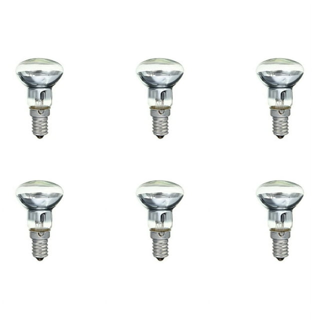 Replacement Lava Lamp E14 R39 30W Spotlight Screw in Light Bulb Clear Reflector Spot Light Bulbs Lava Incandescent 6Pcs