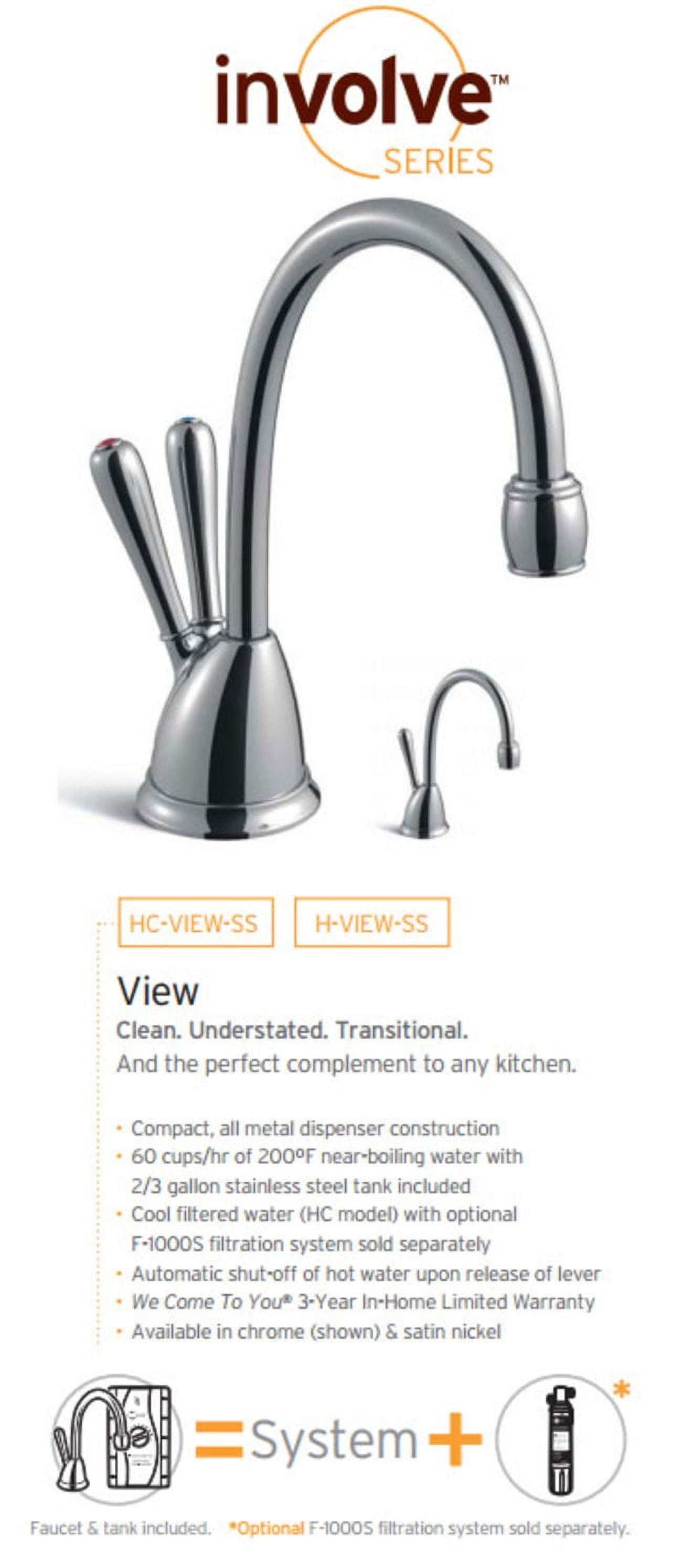InSinkErator Involve HC-View Instant Hot & Cold Water Dispenser System in Chrome - 44717