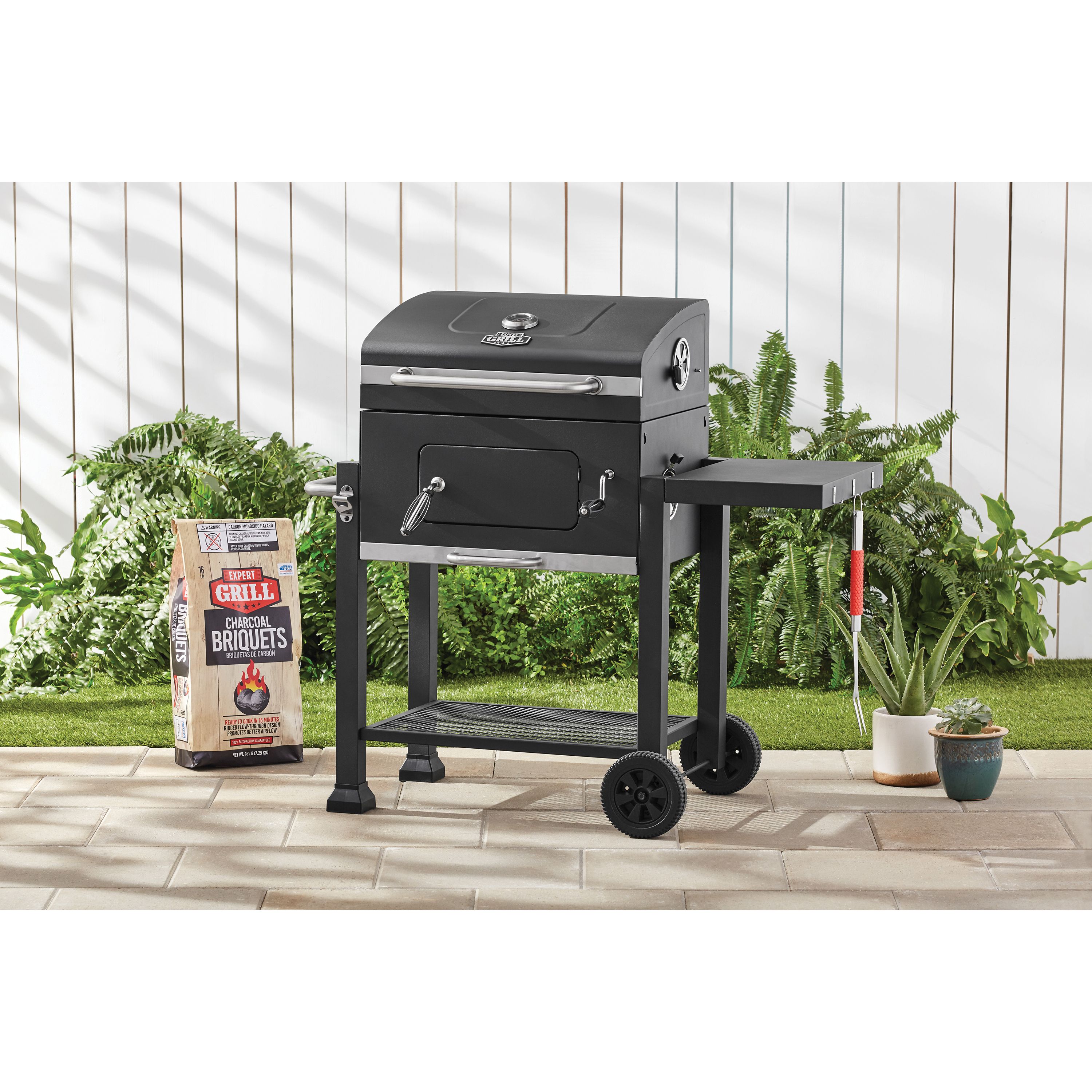 Expert Grill Heavy Duty 24-inch Charcoal Grill, Black - image 3 of 12