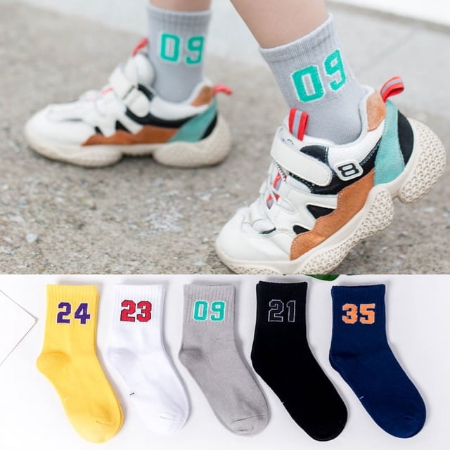 Calcetines para niños otoño e invierno algodón peinado niños primavera y otoño niñas calcetines de marea calcetines de algodón para bebés