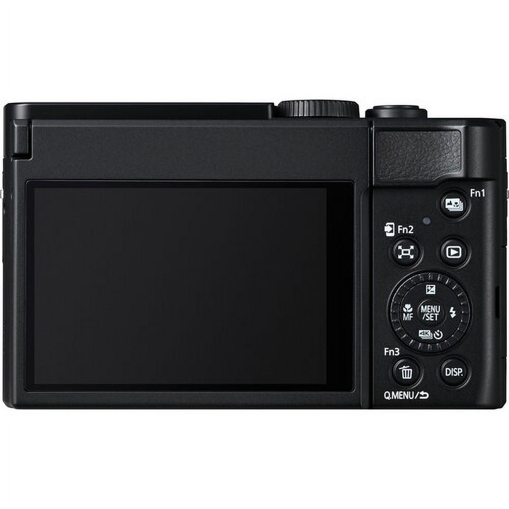 Panasonic TZ99 / ZS99 Point and Shoot Compact Travel Digital Camera (Black) (DC-TZ99) + Photography Software + 2 x 64GB Memory Card + 2 x DMW-BLG10 Battery + Camera Bag + Flexible Tripod + More