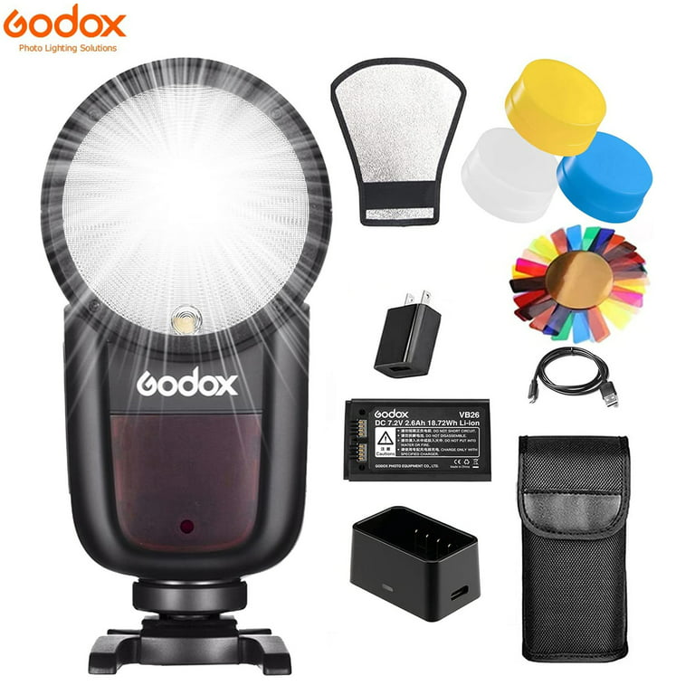 Godox V1C Round Head Camera Flash for Canon LED Modeling Lamp