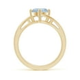 thumbnail image 2 of Angara Natural 1.12 Ct. Aquamarine Solitaire Ring in 14K Yellow Gold for Women (Ring Size: 12), 2 of 9