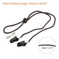 thumbnail image 2 of Unique Bargains 16.5' 2Pack Napkin Chain Adjustable Bib Holder Chain Sun Hat Strap Lanyard, Brown, 2 of 5