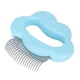 thumbnail image 5 of Peine de masaje para mascotas, cepillo con forma de concha, elimina la herramienta de aseo de piel flotante para gatos y perros, color azul, 5 of 5