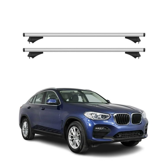 OMAC Cross Bars Roof Racks Aluminium for BMW X4 G02 2018-2023 Silver 2Pcs